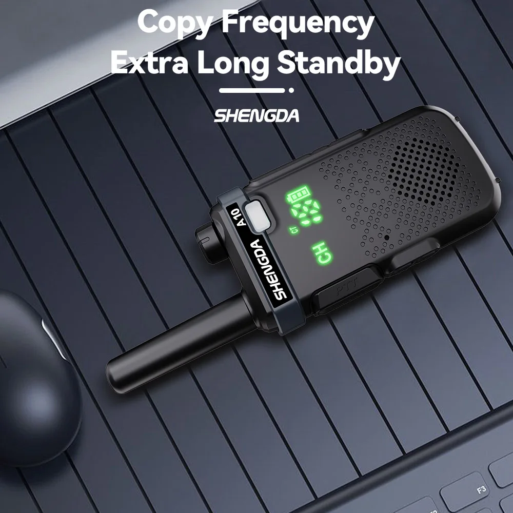 SHENGDA A10 Compact Walkie-Talkie Lightweight and simple design Low power Type-C charging Battery level display