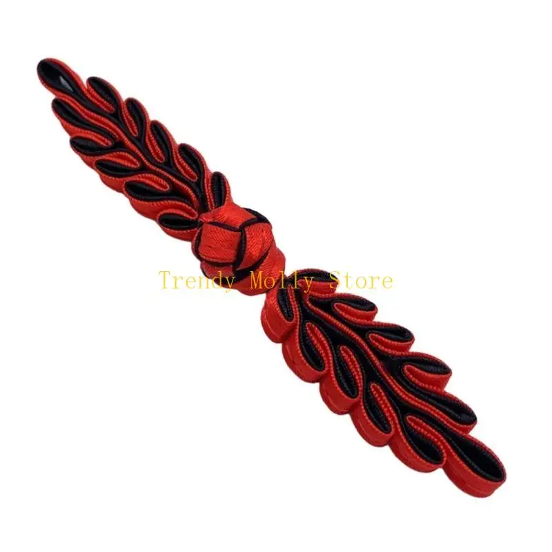 N5KB Botón cierre chino Bufand Cardos Cardos Cosición, multicolor