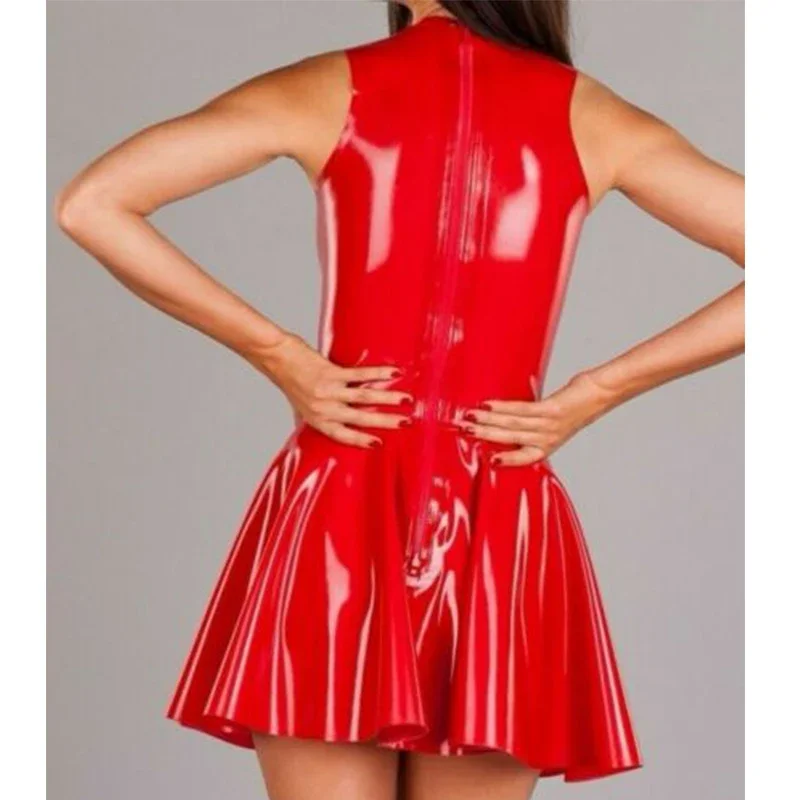 

Female Natural Latex Dress Handmade Rubber Catsuit Sexy Fetish with Back Zip Customized for Women