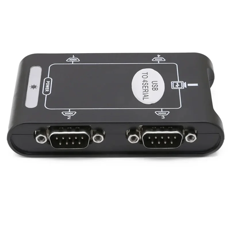 

9pin RS232 USB 2.0 to 4 ports Serial DB9 COM Controller Connectors Adapter Hub