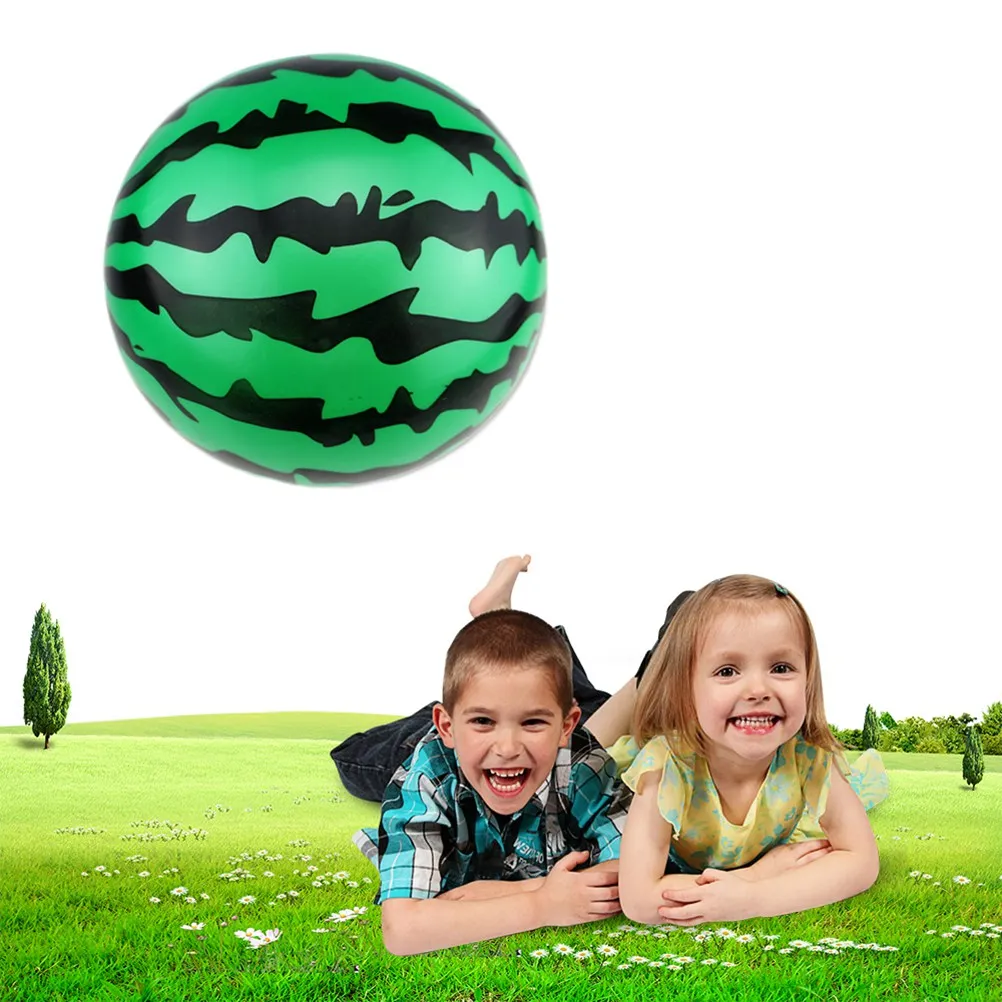 

Inflatable Watermelon Beach Ball Beach Toy Ball Summer Playground Toys for Kids Outdoor Games (9 Inch)