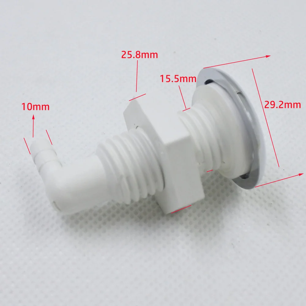 10mm Nozzle 30mm Cover Twisted Teeth Bow Bubble Nozzle Chromed Cap PVC Base Hot Tub Air Jet Massage Bathtub Accessories