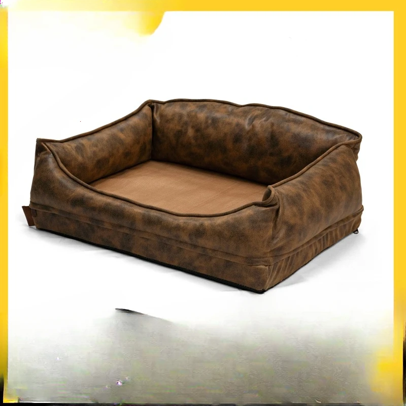 The product can be customized.Dog MatTech Leather Memory Sponge Dog Sofa Kennel