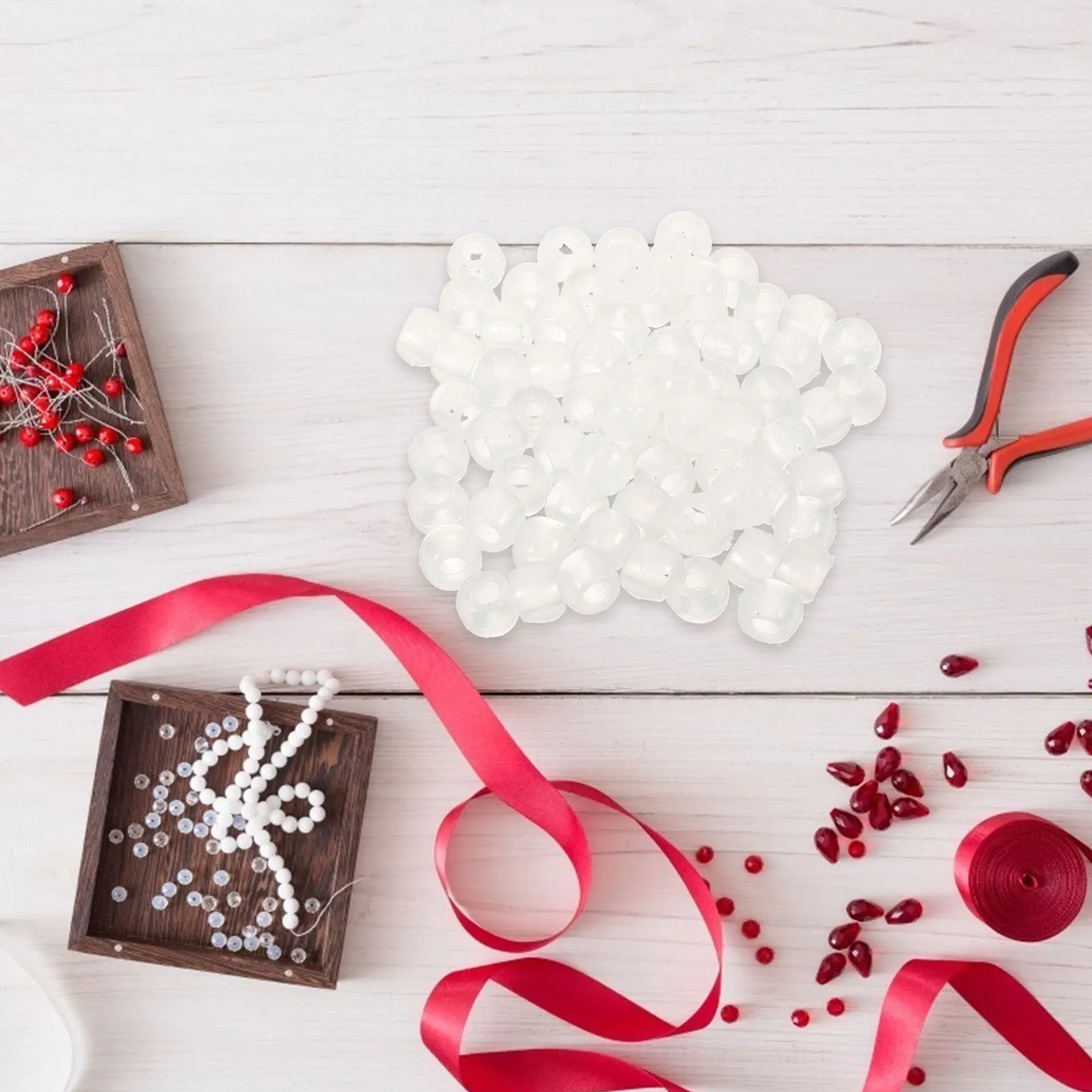 

Uv 6X8Mm Clear Color Changing Plastic Beads For Jewelry Making Multicolor Sunlight Reactive Diy Craft Beadings Uv Beads