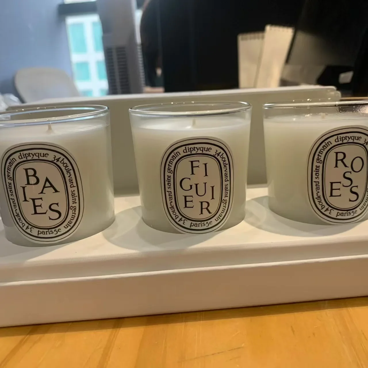 

Fragrance Candle 3-Piece Set Net Weight 70g * 3 Berry+Rose Fig Gift Box Warm Light