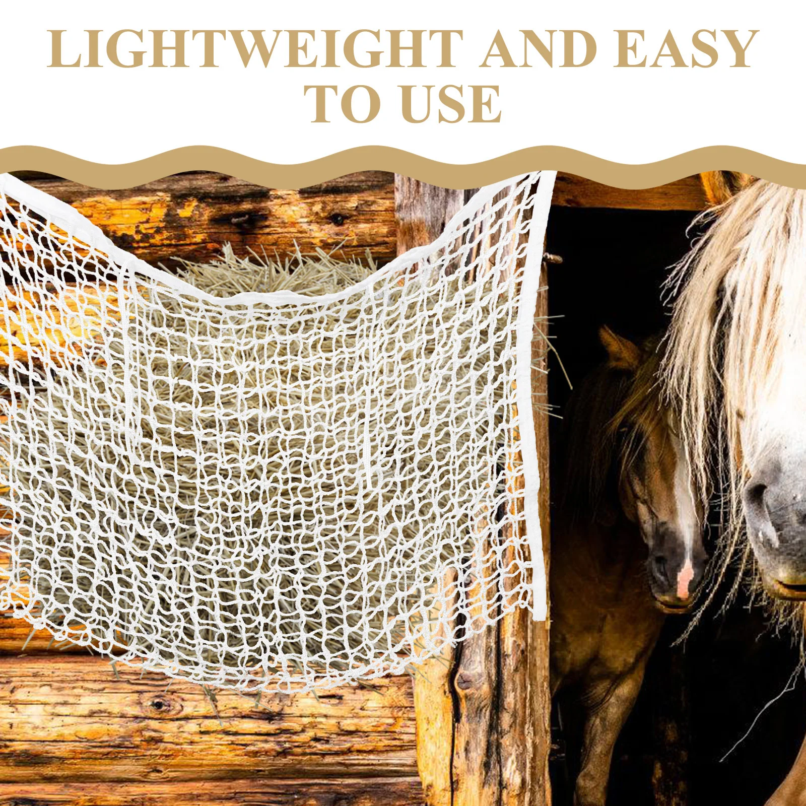 الخيول القش صافي معلقة بطيئة تغذية شبكة المغذية حقيبة للحصان الماعز الأغنام الماشية كشك القش حامل الحصان صافي المغذية #4