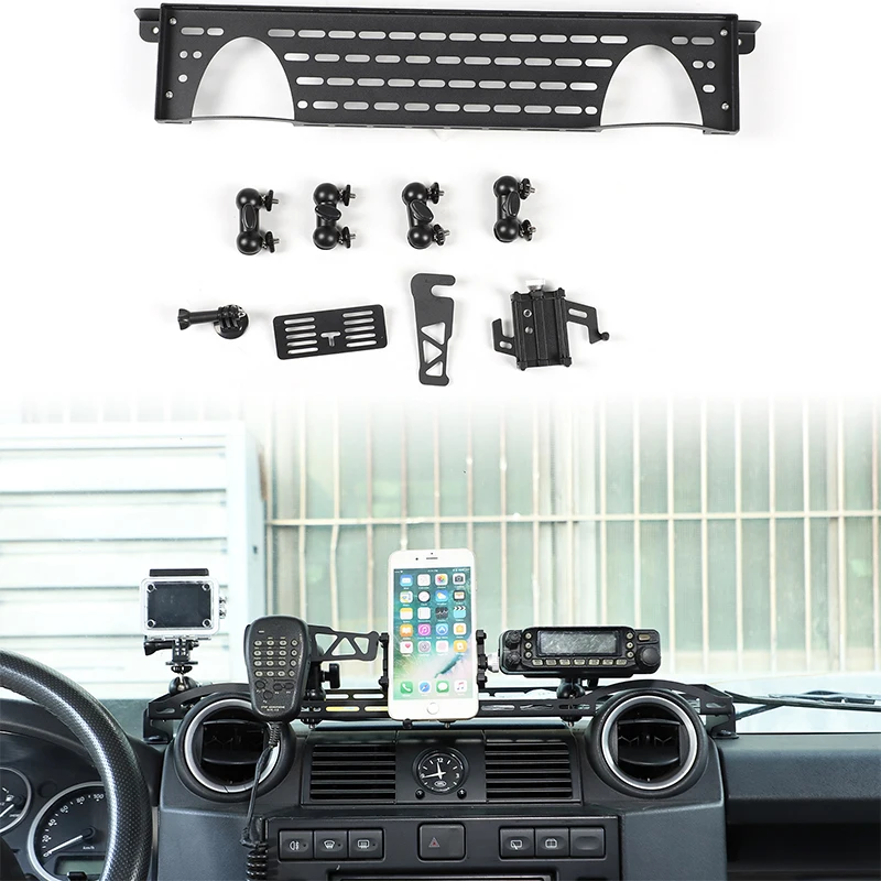 

For Land Rover Defender 90 110 2004-2018 Car Center Console Phone Holder Sports Camera Bracket Radio Intercom Stand Storage Tray