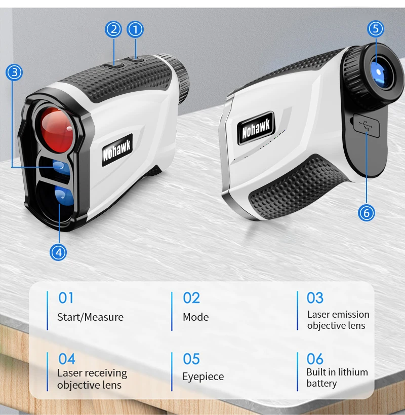 

TULX 3M02 OEM & ODM Laser Distance Rangefinder Handheld High-precision Infrared Golf Range Finder for Outdoor