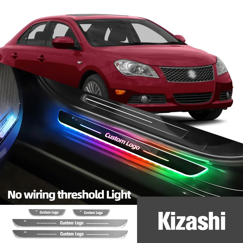 

For Suzuki Kizashi 2010-2016 2013 2014 2015 Car Door Sill Light Customized Logo LED Welcome Threshold Pedal Lamp Accessories