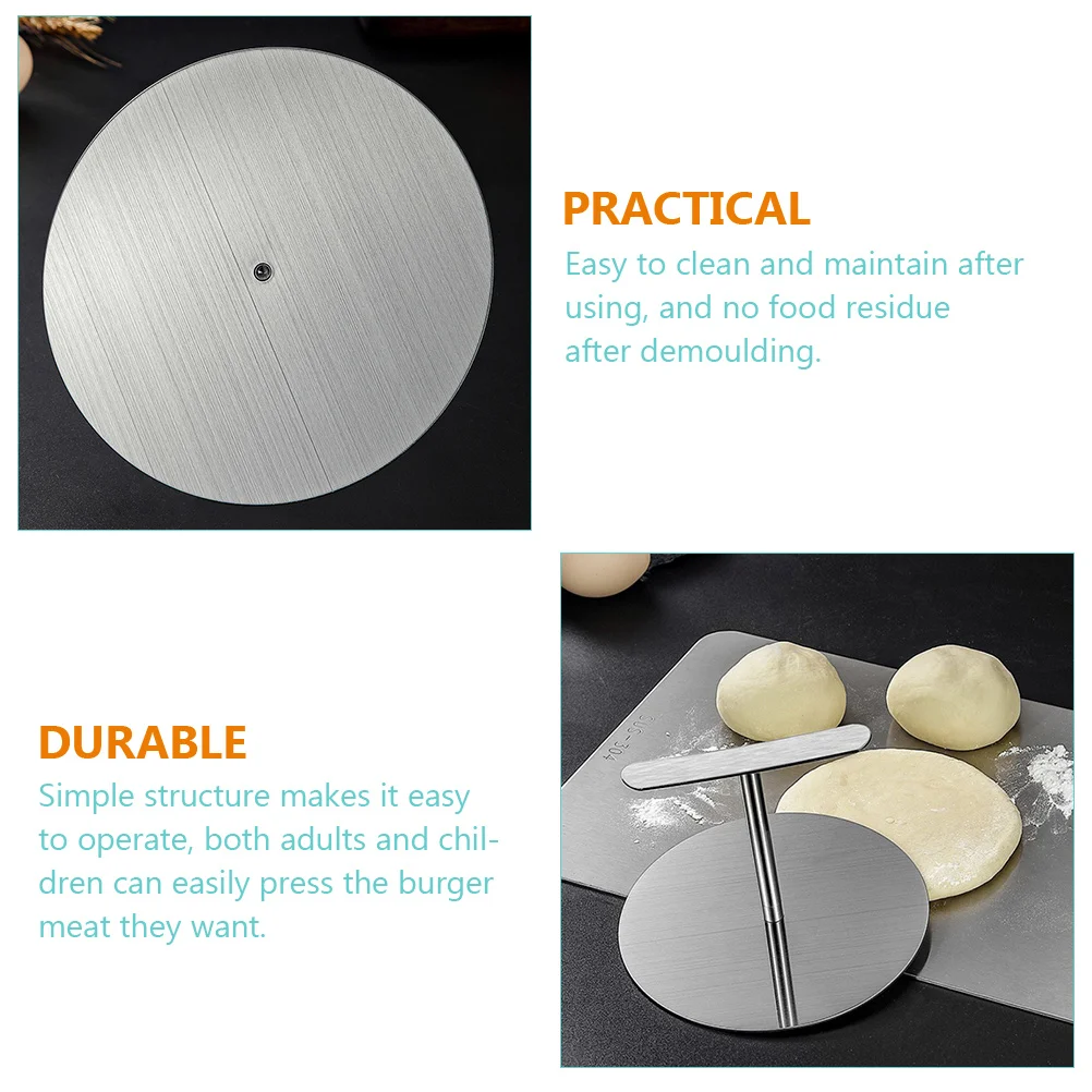 

Stainless Steel Patty Maker Burger Press Shaper Meat Tool Easy Clean Durable Safe Multi Function Household Kitchen Bar