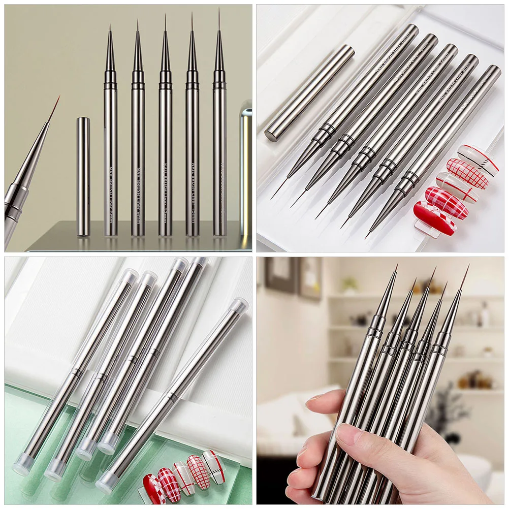 

Ultra Fine Art Liner Brush Manicure Painting Tool Salon Home Use Durable Small Design Pens Smooth Application Art Supplies