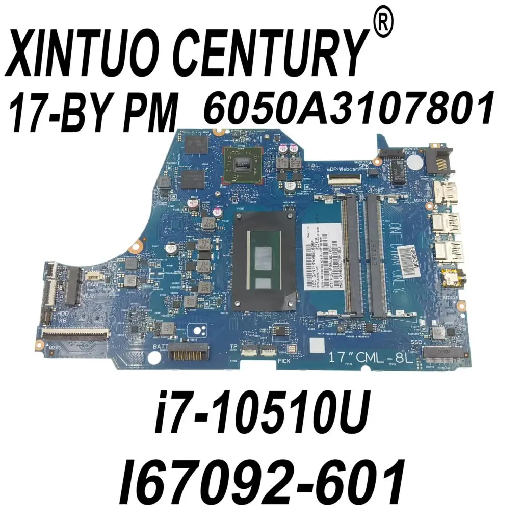 

L67092-001 L69578-001 for HP 17-BY 17-BY00 17G-CR 17Q-CS Laptop Motherboard 6050A3107801 DDR4 i7-10510U 530 4GB 100% Tested