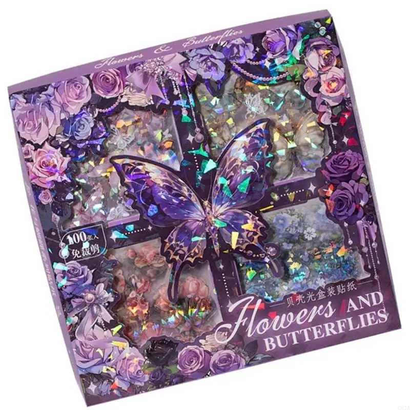 Sticker Scrapbook G8TA 100 Sticker Stickerfly and Flower Sticker Aesthetic
