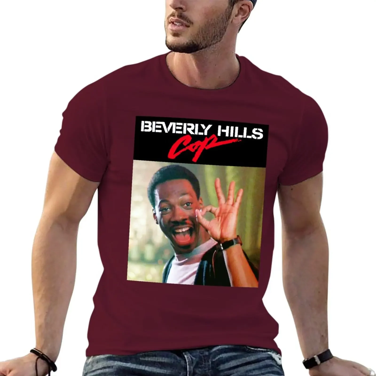 Graphic tees oversized t shirts oversized men New Beverly Hills Cop - Axel Foley A-OK T-Shirt customized clothing FUNNY summer