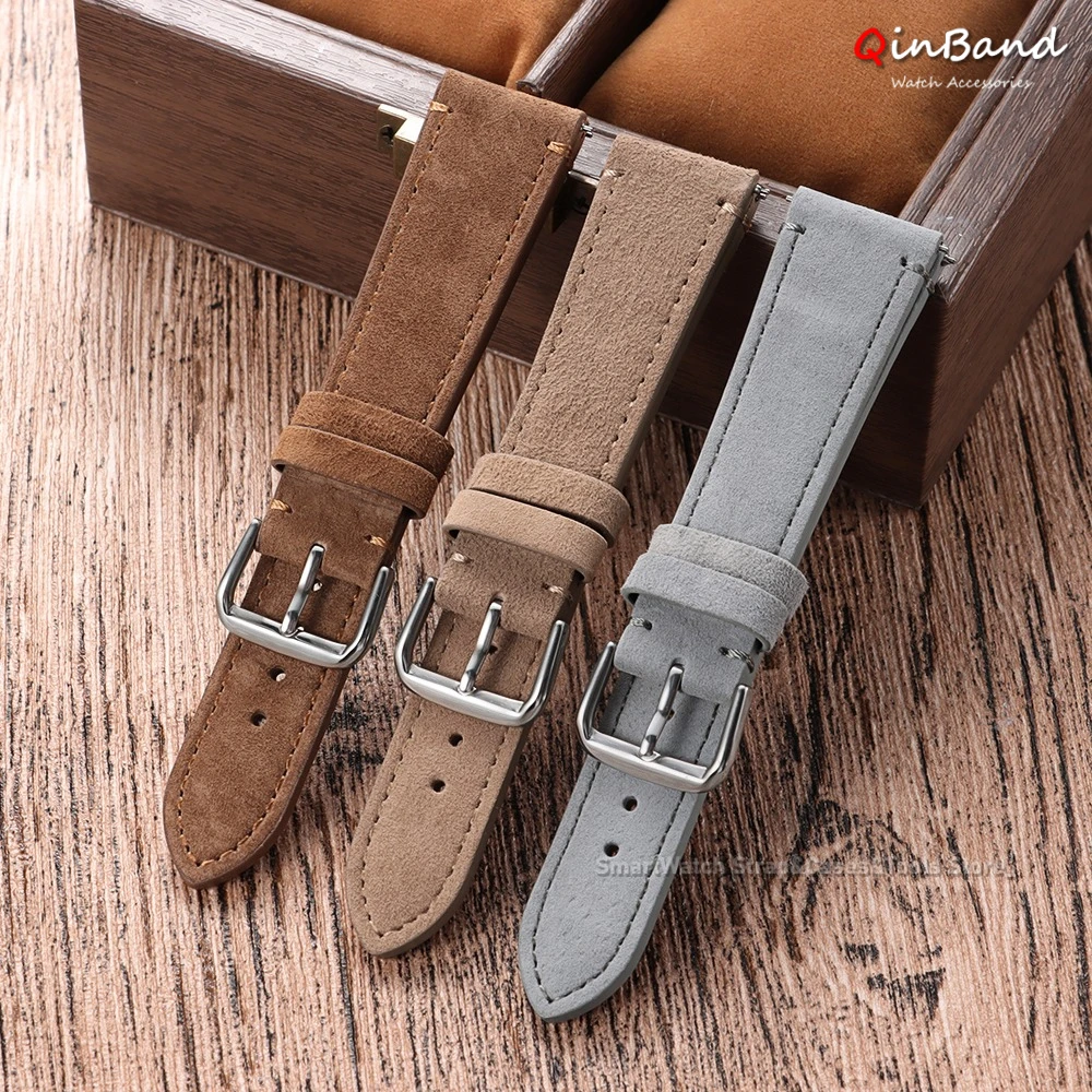 สายนาฬิกาวินเทจหนังวัวกลับขนาด - Suede Strap Watch บทวิจารณ์และราคา