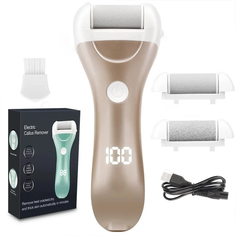 Rechargeable Electric Foot Grinder - USB Powered Callus Remover with Adjustable Speeds, for Men & Women's Pedicure and Self-Care