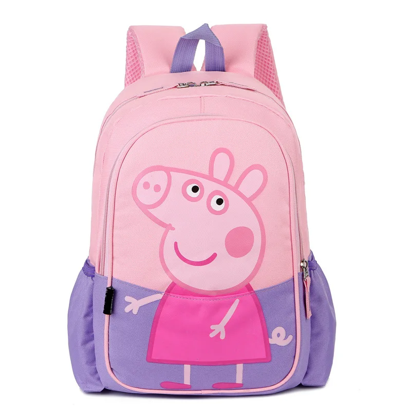 Peppa Pig Series Canvas Student Backpack George Anime Backpack as a Gift for Children