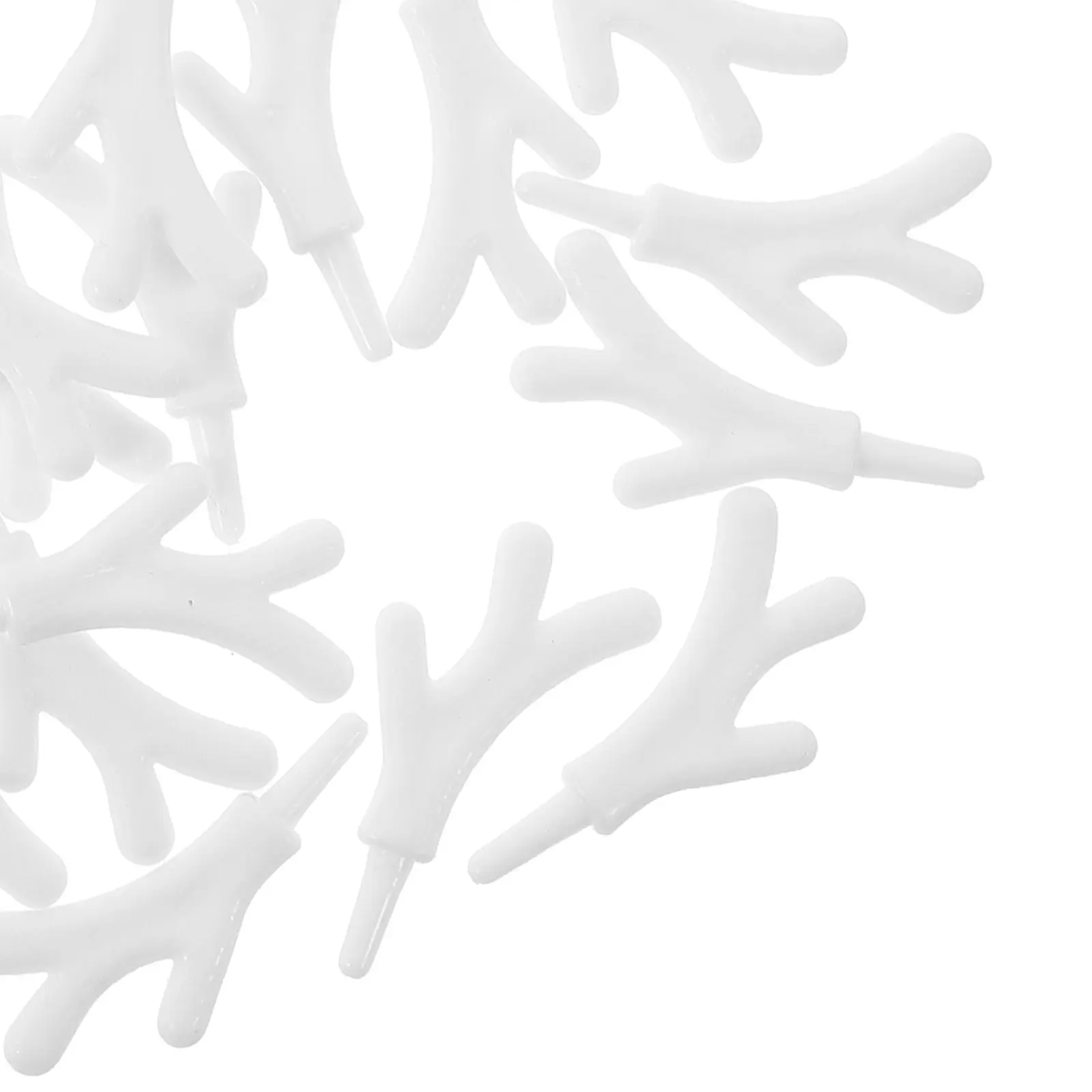 100Pcs Plastic Snowman Hand White Coffee Branch Antlers Christmas DIY Accessories Decoration Home Shop Use Christmas Decor