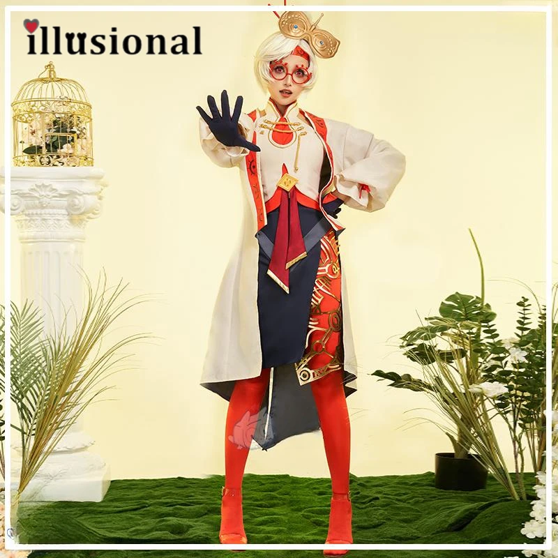 illusional Game The Legend of Zel da: Tears of the Kingdom Purah Cosplay Costume Game Zel da Purah Dress Female