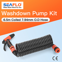 SEAFLO Portable Washdown Pump Kit Hosecoil Washdown System Boat Ship Car Wash Kit Home Cleaning SFHW2-060-01 6.5m Use Hose Spray