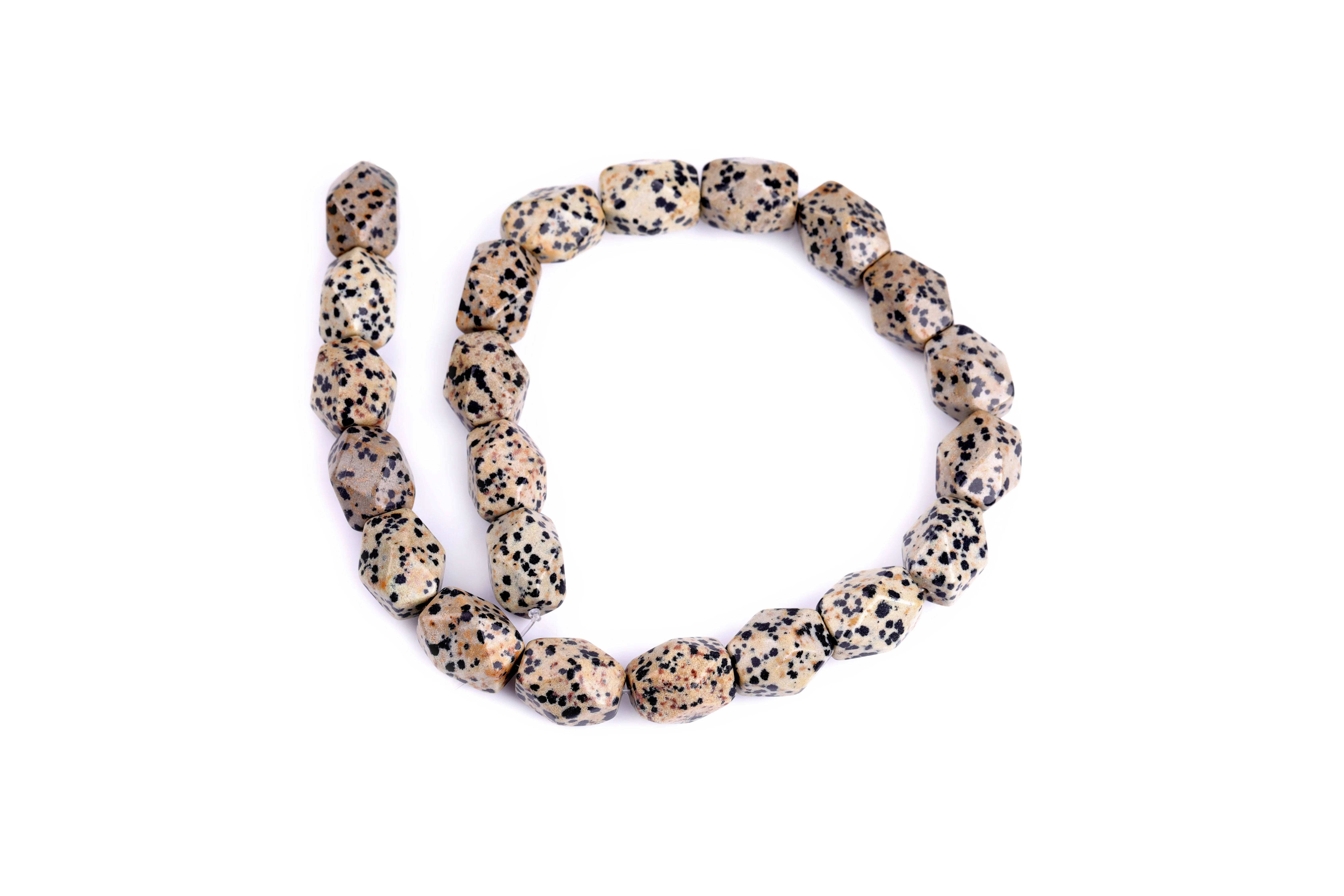 12x18mm Faceted Dalmatian Dalmation jaspers Beads Natural Stone Beads DIY Loose Beads For Jewelry Making Strand 15 Inch