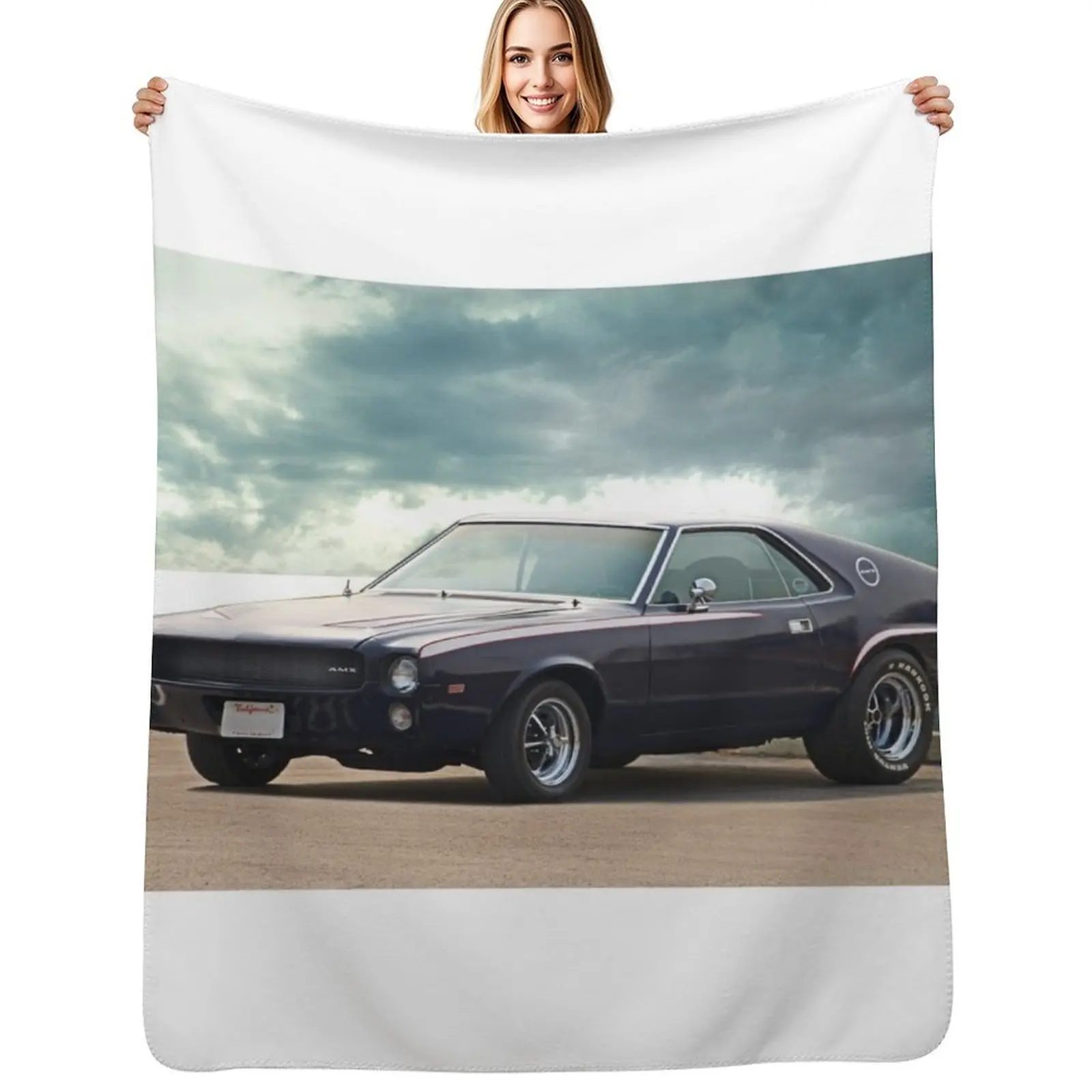 

1968 AMC AMX GT Throw Blanket for winter blankets ands Vintage Blanket