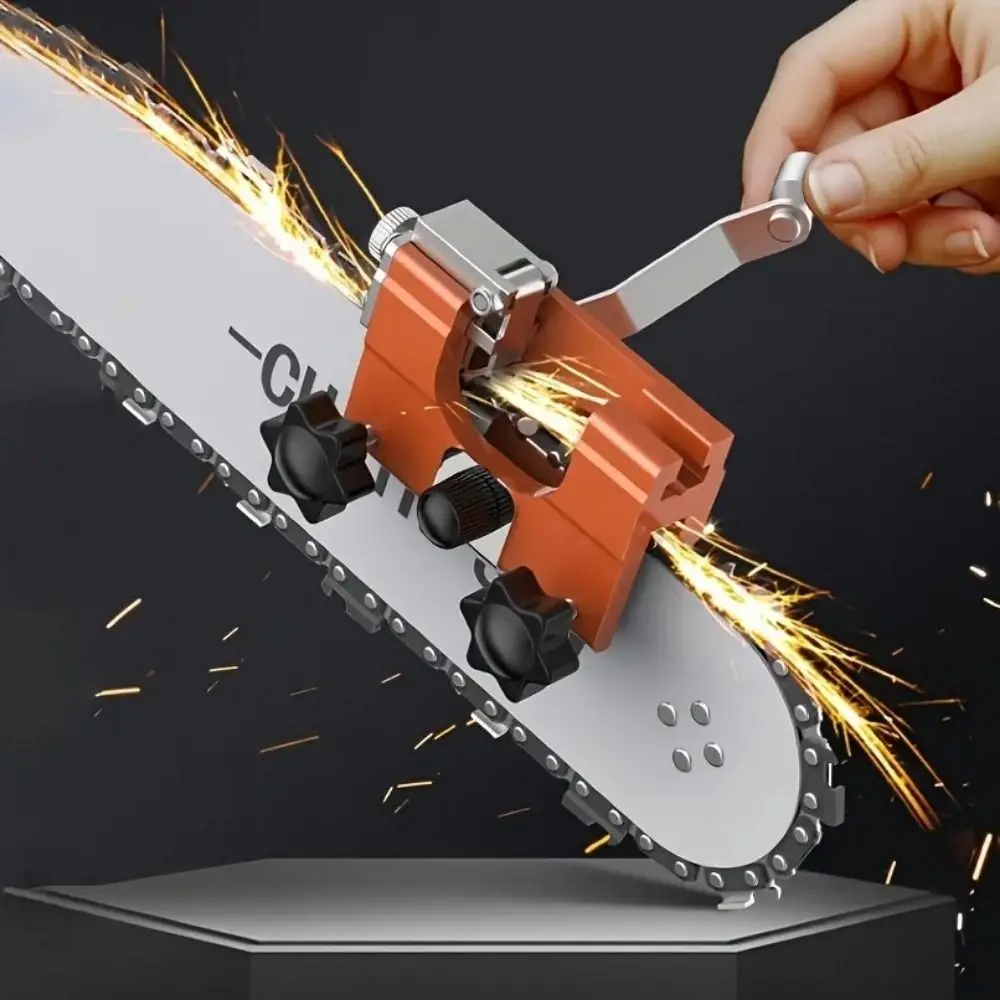

Portable Chainsaw Sharpener Jig Quick Grinding Chain Clamp Chain Saw Sharpener Tool Mini Size Sharpening Stone