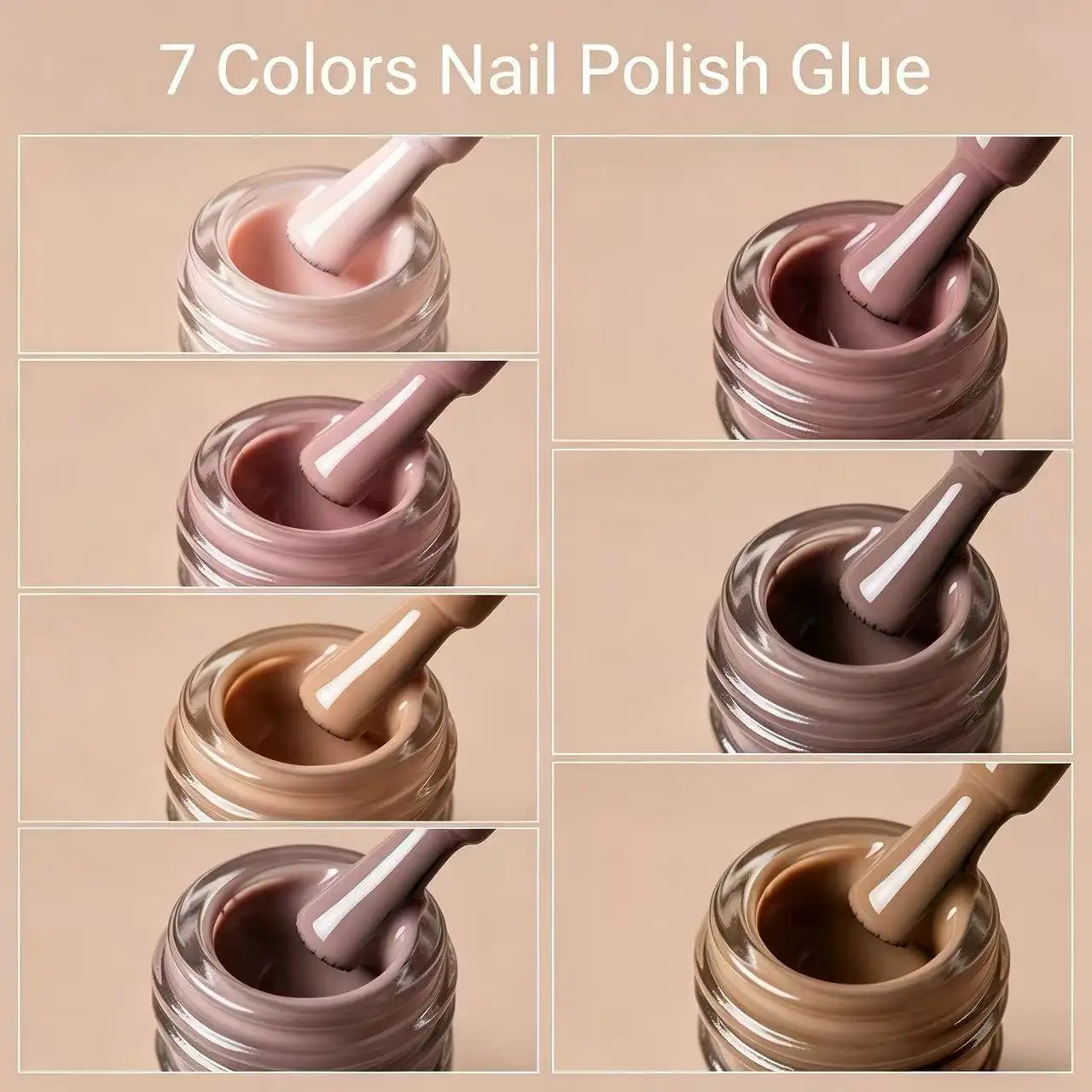 Fotografia 5: Esmalte em gel de cor sólida Hassleless 15ml x 7, um esmalte popular, elegante e natural, adequado para unhas.
