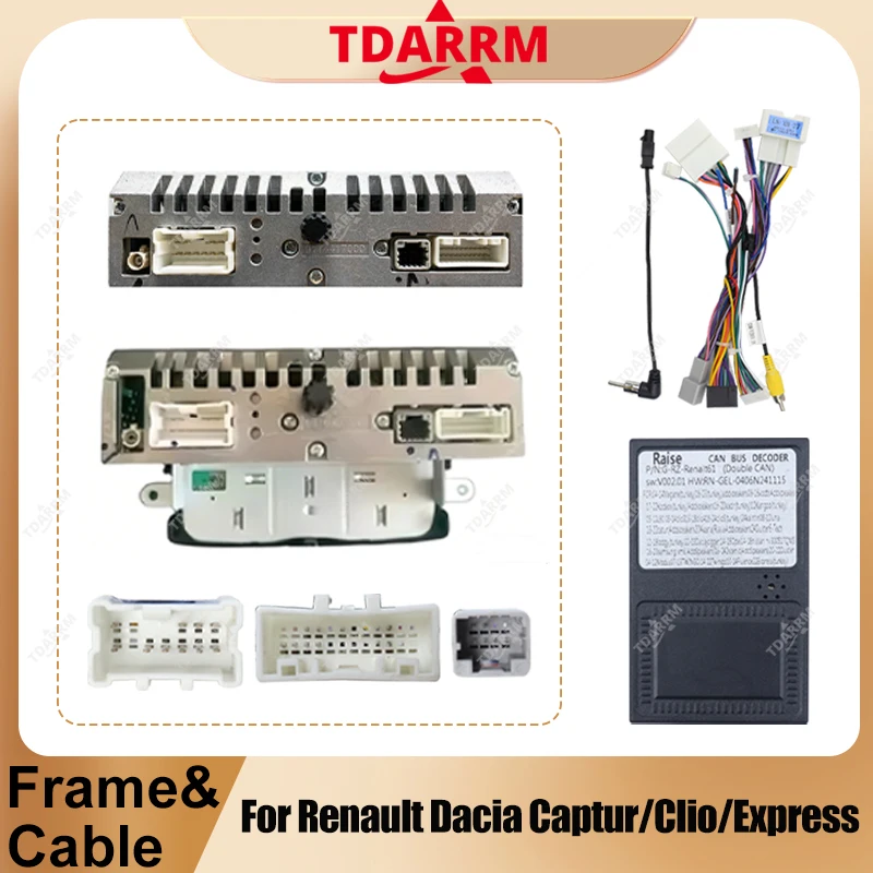 Decodificador Canbus para Radio de Coche Renault Dacia Captur/Clio/Express, G-Renault-RZ-61, Accesorios para Unidad Principal Android, Conversión de Datos.