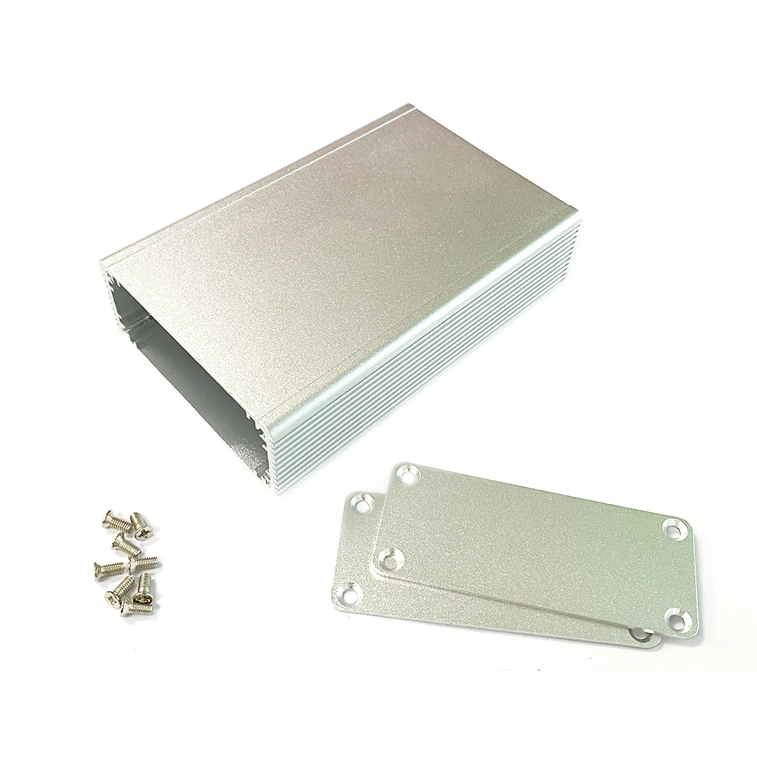 Aluminum Enclosure Case DIY Extruded Electronic Project Box 100X66X27mm Silver for Power Supply Units