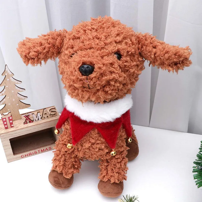 Cat Christmas Accessories Red Green Plush Scarf With Bell New Year Necklace Christmas Elf Costume Accessories For Small Dog Cat