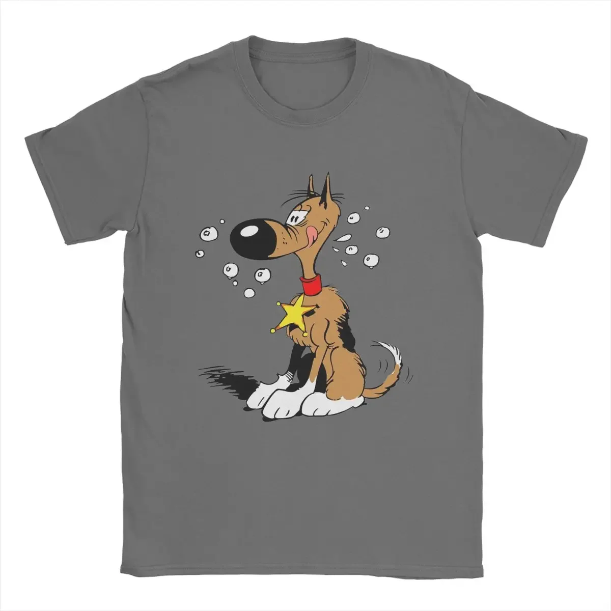 

Dog Graphic Tee Breathable Cotton Short Sleeve T-Shirt for Men