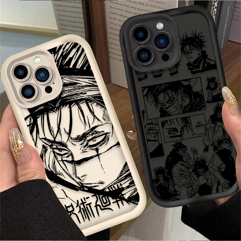 Cool Jujutsu Kaisen Anime Case For iPhone 17 Air 16 16E 15 14 13 12 11 Pro Max X XS X S Max XR SE 2020 SE4 7 8 Silicone Cover