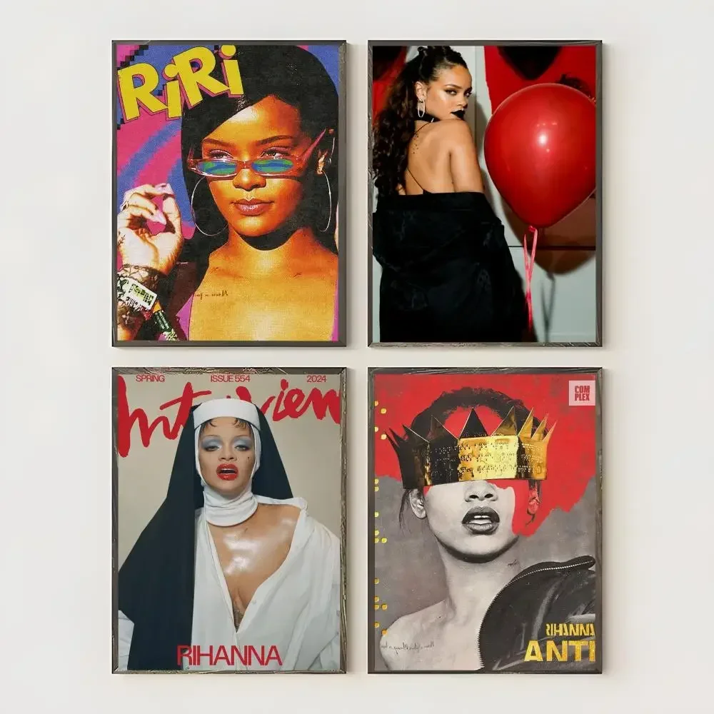 Singer R-RIHANNAs Beauty Poster Waterproof Canvas Art Wrinkle Free Wall Hanging For Home Living Room Bedroom Decor