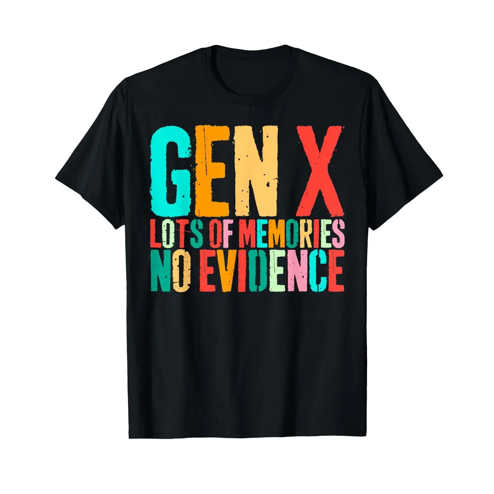 Vintage Gen X Many Memories No Evidence Funny Sarcastic T Shirt vintage Washed Versatile homme streetwear designer clothes