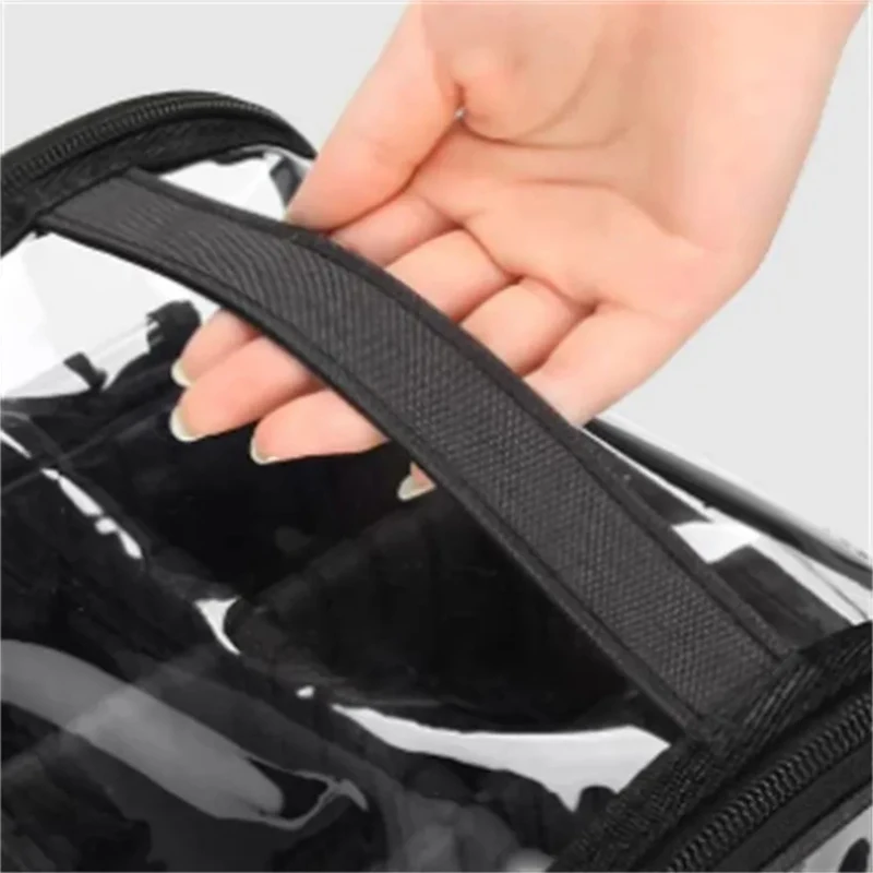 Borse da uomo in PVC da donna zaino per attrezzi da trucco da salone stoccaggio per parrucchieri trasparente Waterpro of Travel Bag scatola per accessori da barbiere