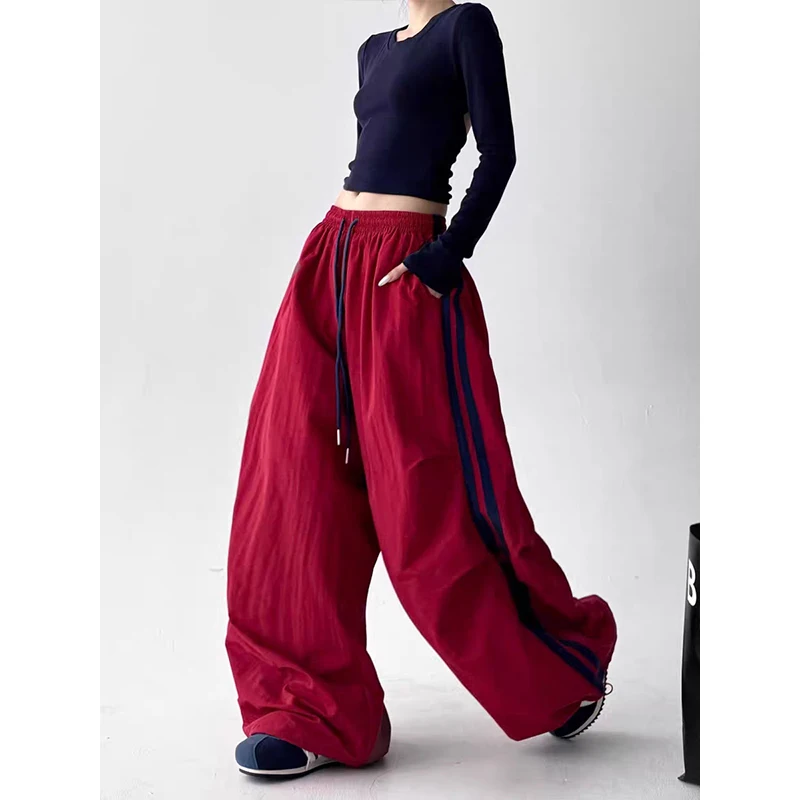 Women Blue Y2k Baggy Embroidery Jeans Aesthetic 2000s Style Boyfriend Jean Pants Vintage Harajuku Oversize Denim Trousers Summer