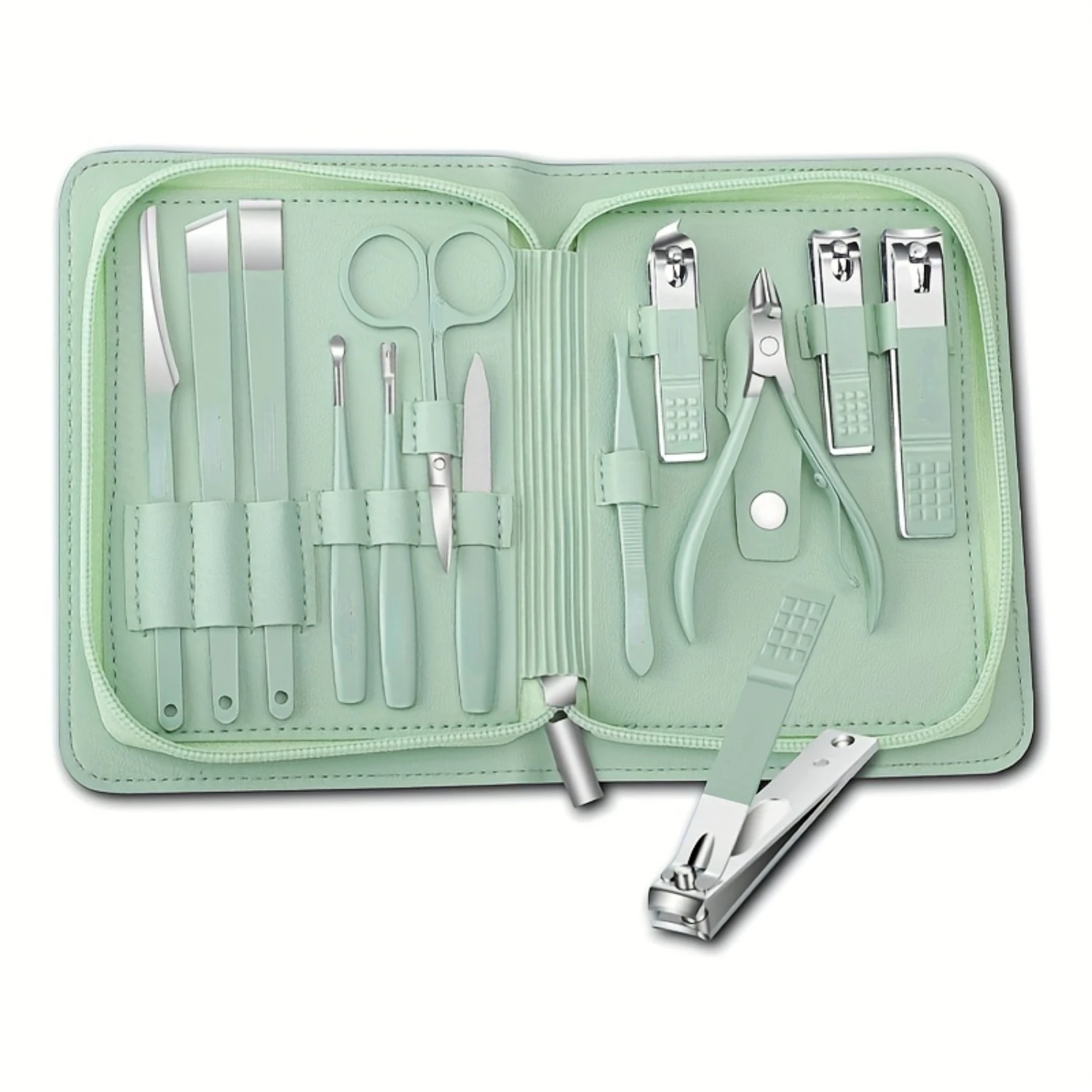 

Pedicure Kit, Nail Clippers Set, Grooming Tools, Stainless Steel Nail Scissors, Tweezers, Cuticle Trimmers, With Travel Case Fo