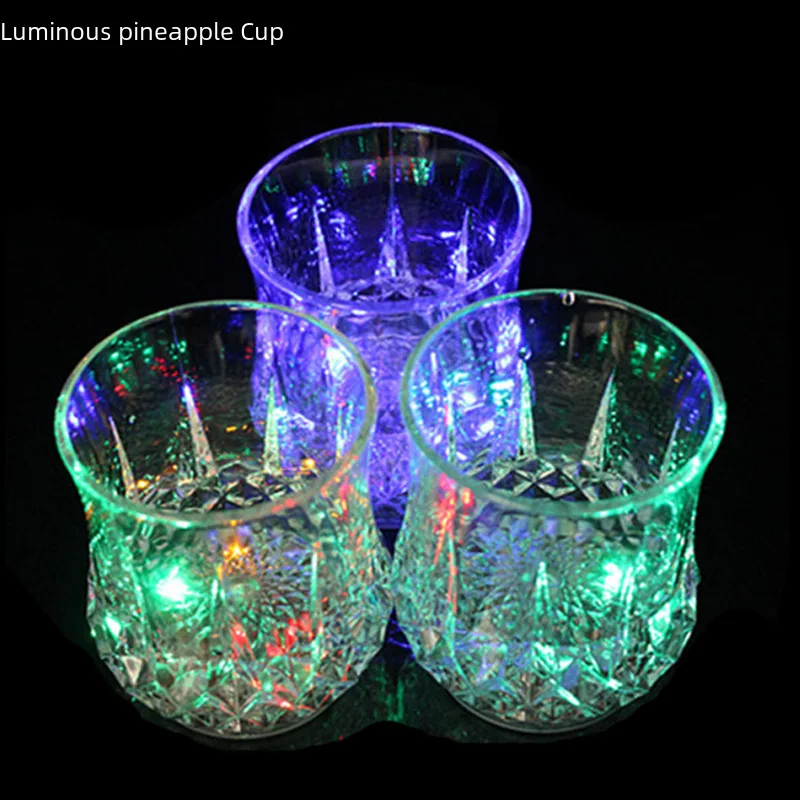 

Pineapple Cup Luminous Cup induction Cup LED colorful luminous beer cup water Cup bar props Gifts Wholesale Mug ceramic Chalice