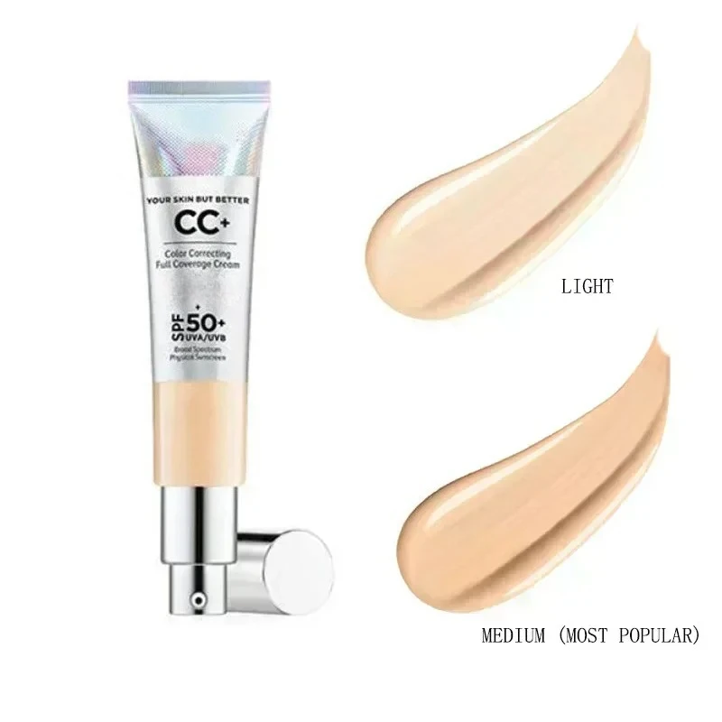 Makeup Tool Kits Concealer Cc+ Cream Spf50 Brighten Skin Tone Pores Concealer Sunscreen Makeup Whitening Liquid Foundation