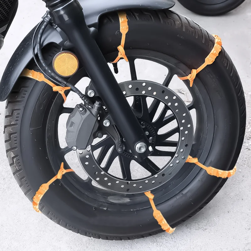 5pcs Universal Winter Anti-skid Chain Motorcycle Bicycle Tire Wheel Anti-skid Tie Outdoor Emergency Tire snow Chains