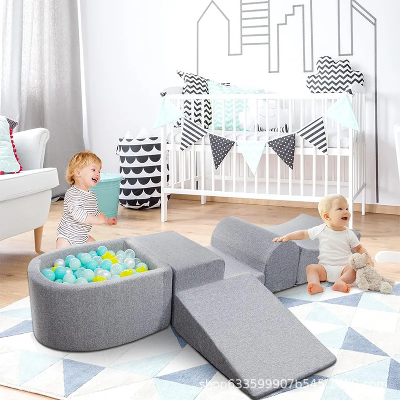 Children's splicing sofa combination multi-functional building block ocean ball pool high density high rebound sponge