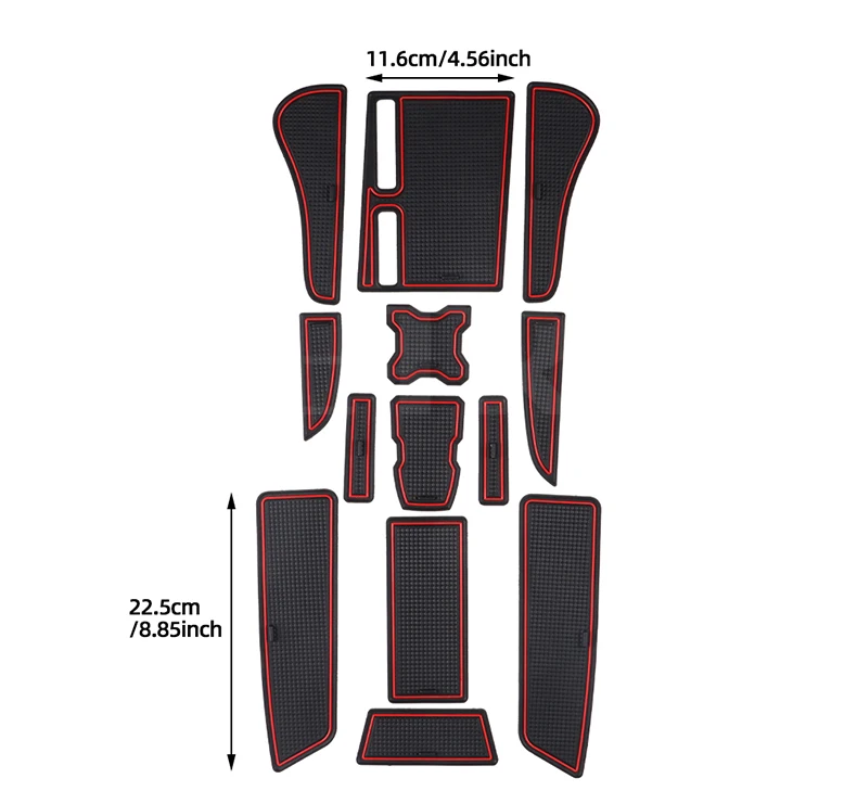 Für Renault Clio 2026 Autotür-Ablagefach-Matte Rutschfeste Türschlitz-Auflage Auto-Zubehör für Renault Clio 6 – Detail 2