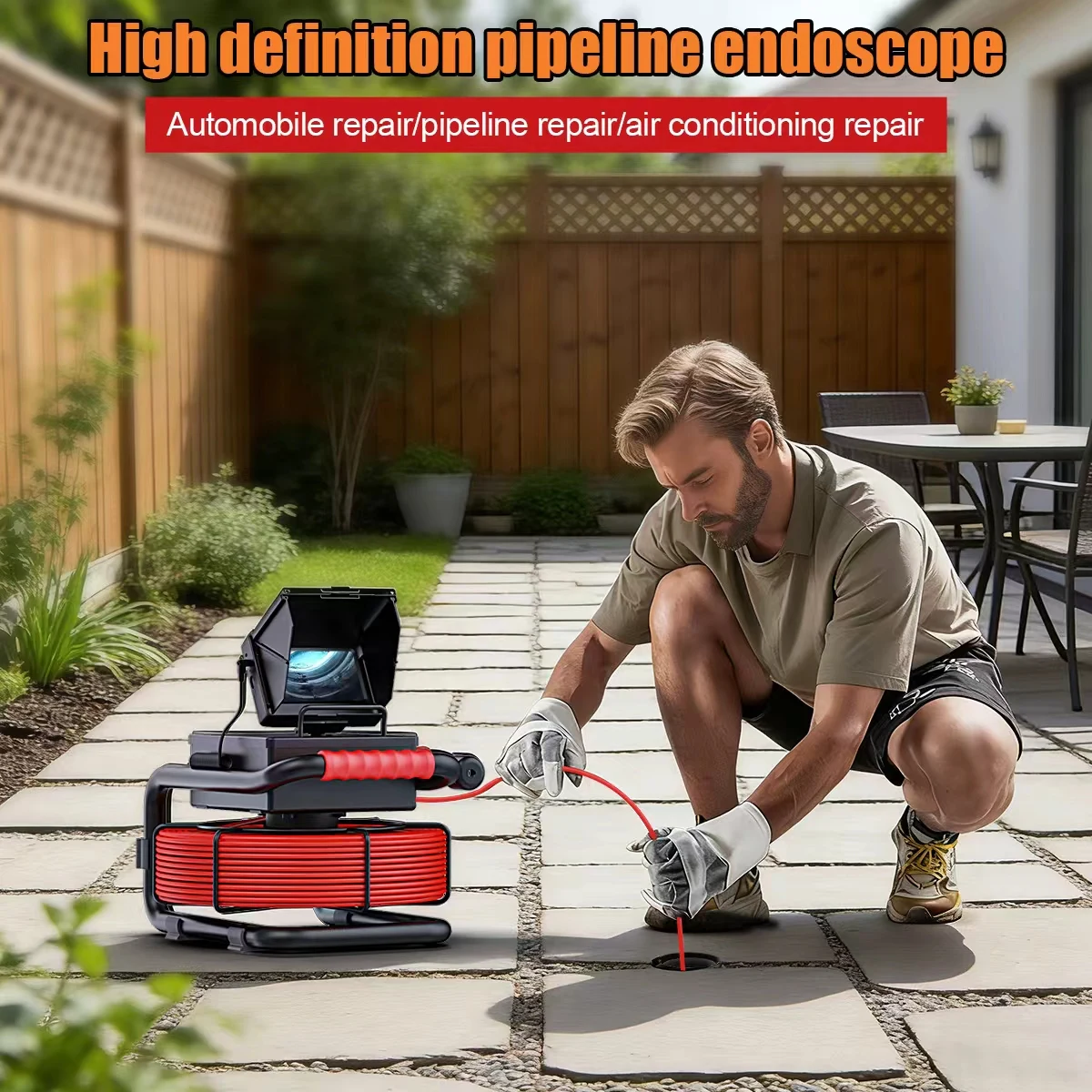 17mm Sewer Camera IP68 Waterproof, 4.3