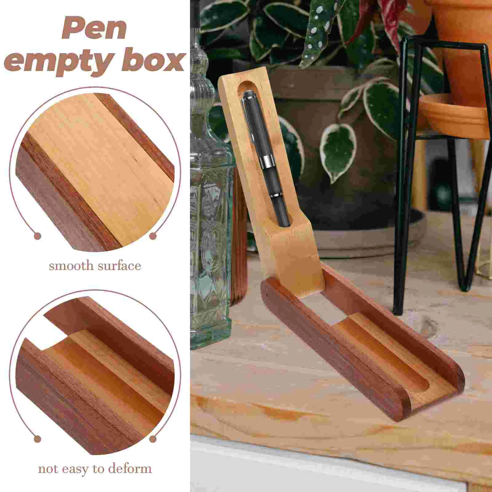 Gift Pen Wrapping Box Visible Pencil Storage Box Fountain Pen Packing Box pen boxes gift empty wood pen case