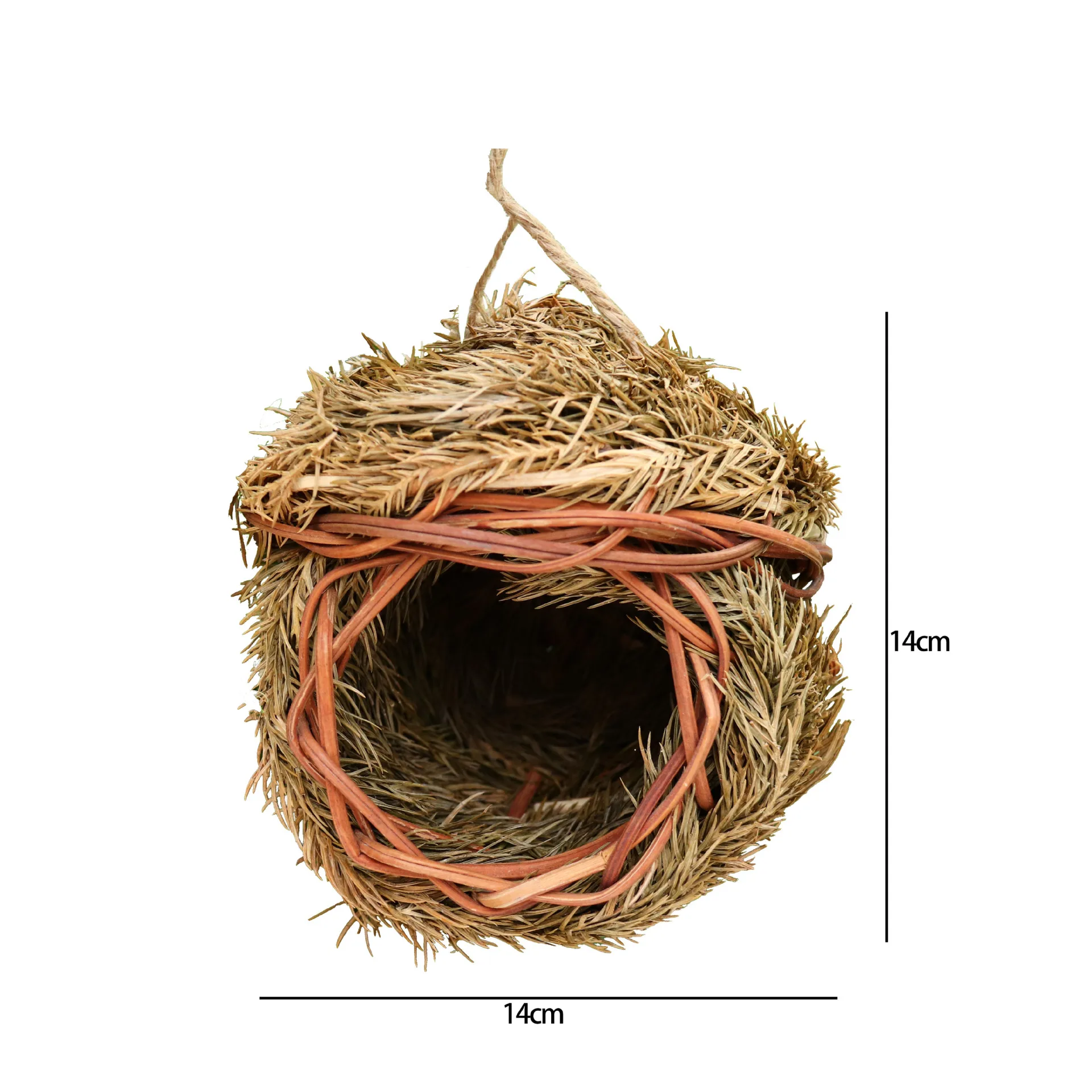 

Manufacturer spot bird's nest wholesale cross-border handmade bird house bird's nest garden decoration creative ecological straw