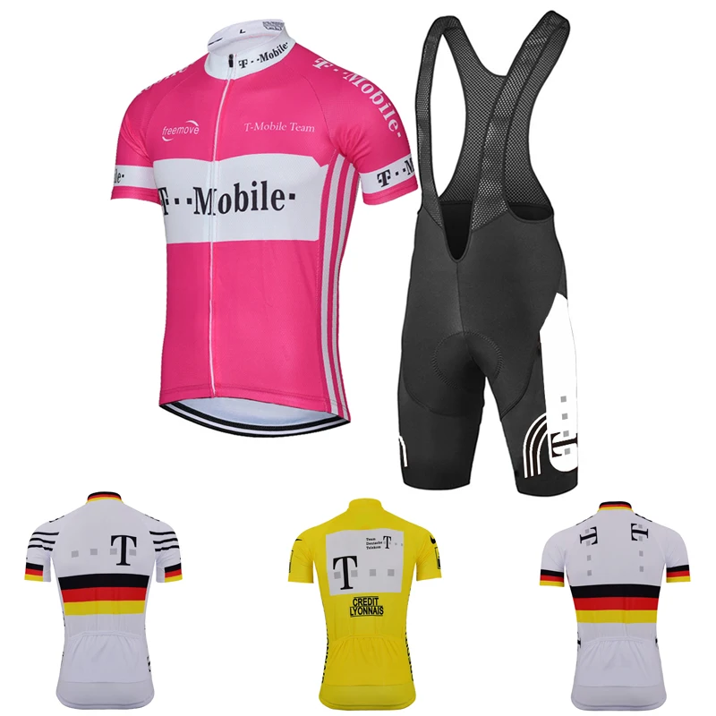 NEW Man Summer Cycling Jersey Sets MTB Pink Shirt Short Sleeve Bike Clothing Racing Bicycle Ropa Ciclismo Wea BIB Shorts Gel Pad