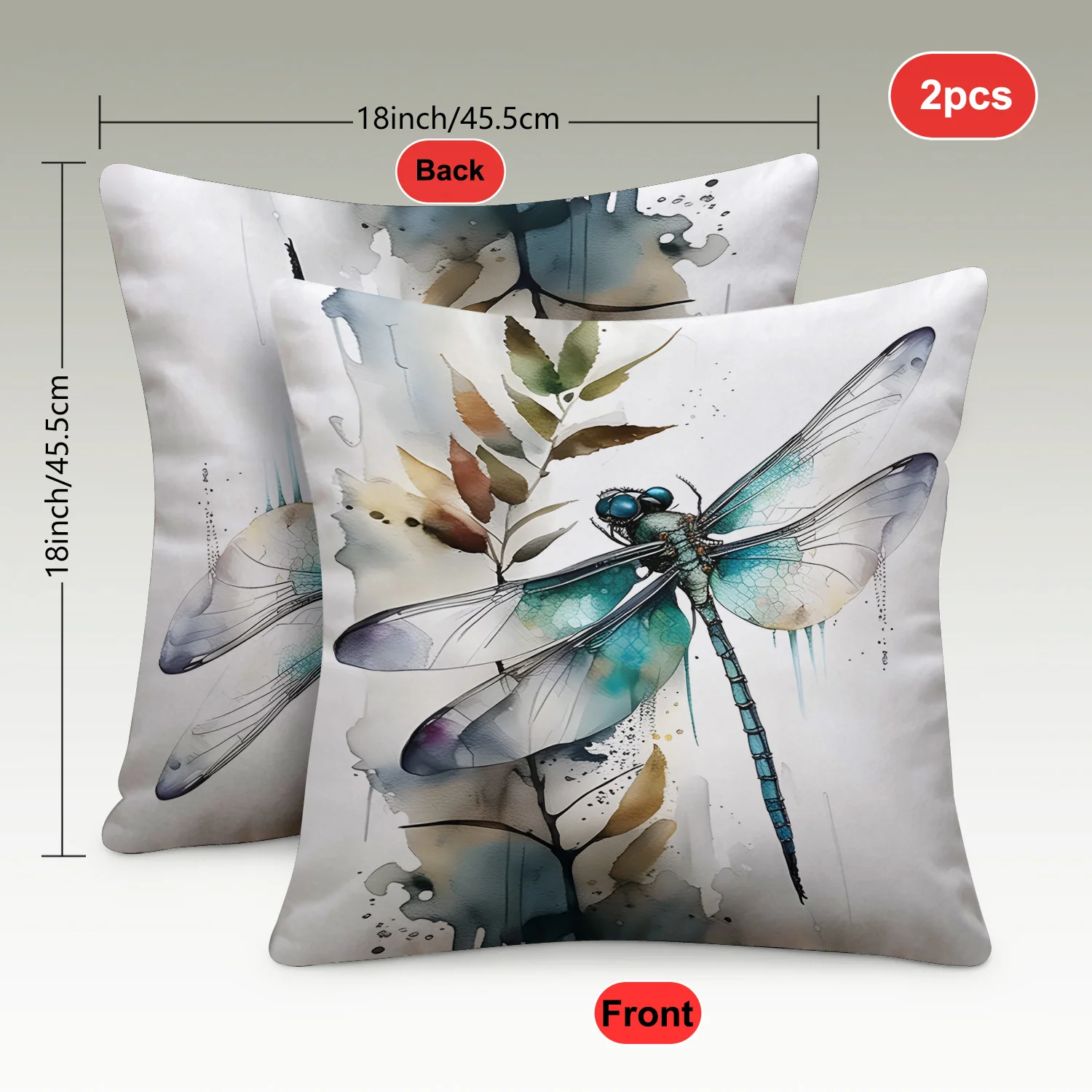 2개입 모던 잠자리 무늬 쿠션 커버, 18x18인치, - Pillow Insert 18X18 리뷰 및 가격