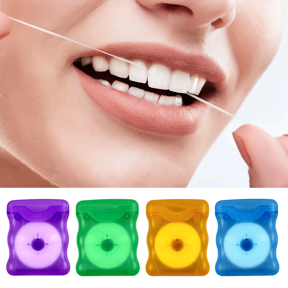 10 Roll Dental Flosser Oral Care Teeth Cleaning Pick Oral Hygiene Health Clean Wire Portable Dental Floss Toothpick Dentist Gift