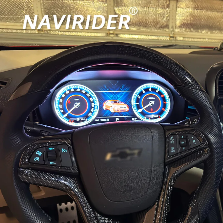 Velocímetro de coche de 12,3 pulgadas, instrumento LCD para Chevrolet Malibu 2015-2018, Panel de mapa múltiple, velocímetro de coche colorido